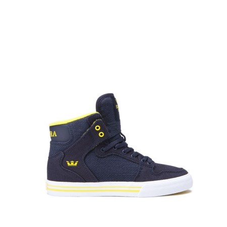 Supra Vaider Kids High Tops Shoes Navy UK 42WNR